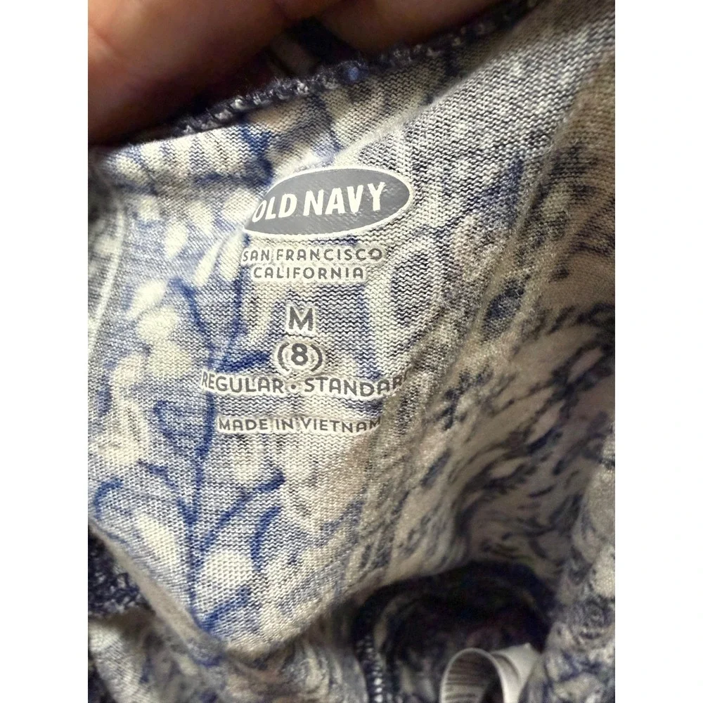 Old Navy Girls 8 Blue Paisley Bandana Print Strappy Back Rayon Romper